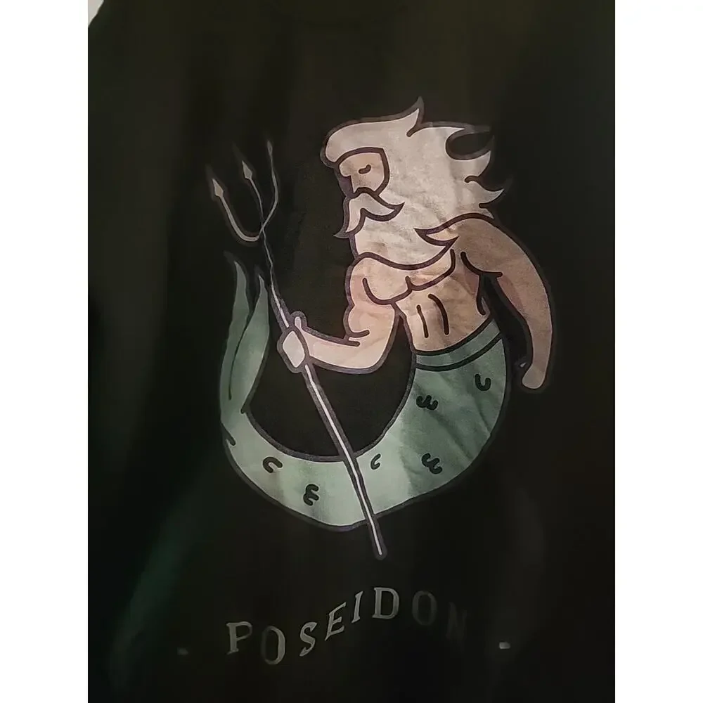 Poseidon Greek God‎ of Water Mythology Mens Sweatshirt Large New A98 Excellent